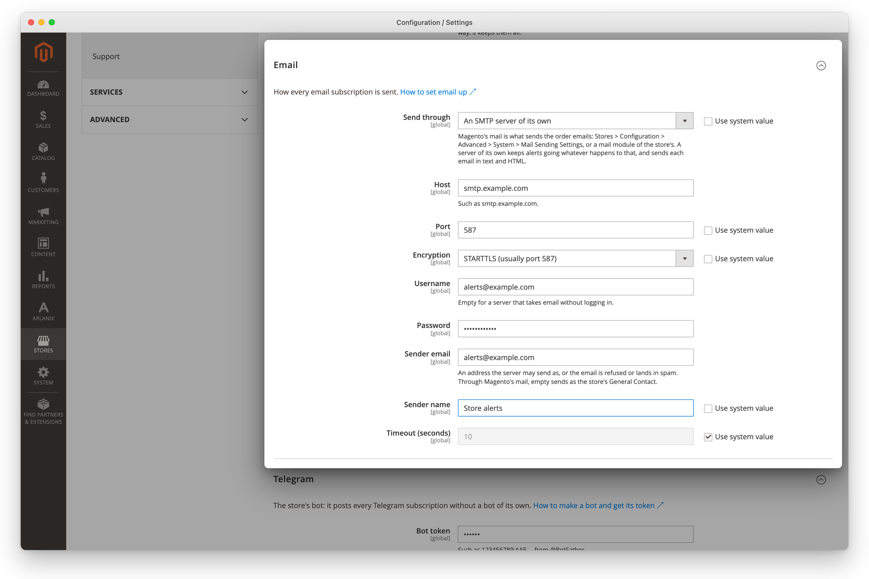 The Email group with an SMTP server of its own